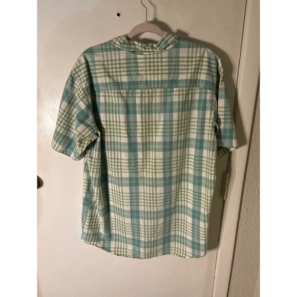 Columbia Plaid Short Sleeve Button Up Shirt L Academia Minimalist Grandpacore - Picture 5 of 9